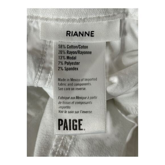 Paige Rianne Slash Pocket Chino pants white size 32 - Picture 6 of 7